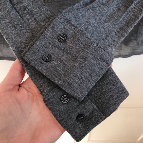 Soft Joie Maguire grey viscose button down top - Picture 8 of 12